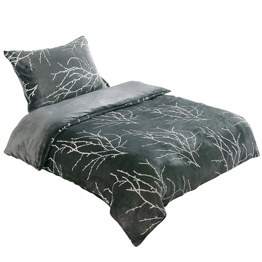 Povlečení mikroflanel 70x90/140x200 Lukáš šedá VESNA