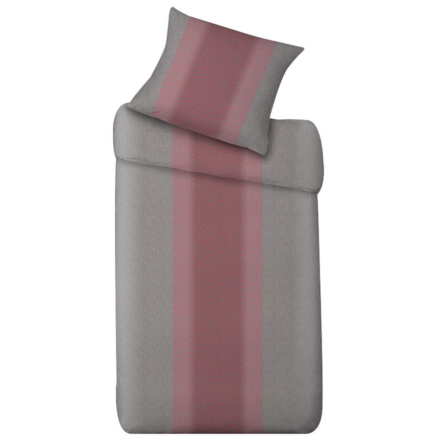 Povlečení mikrovlákno 70x90/140x200 šedo-červená VESNA