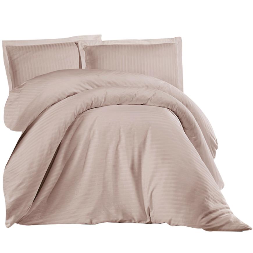 Povlečení satén 70x90/140x200 stripes latté VESNA