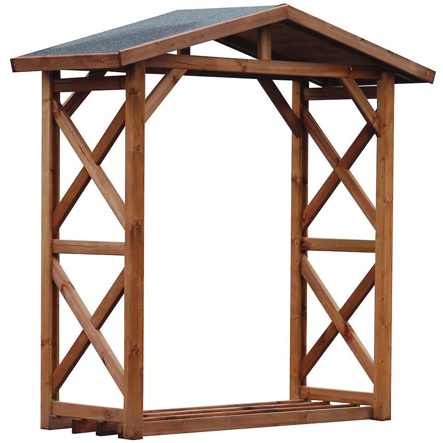 Přístřešek na dřevo s křížem BAUMAX