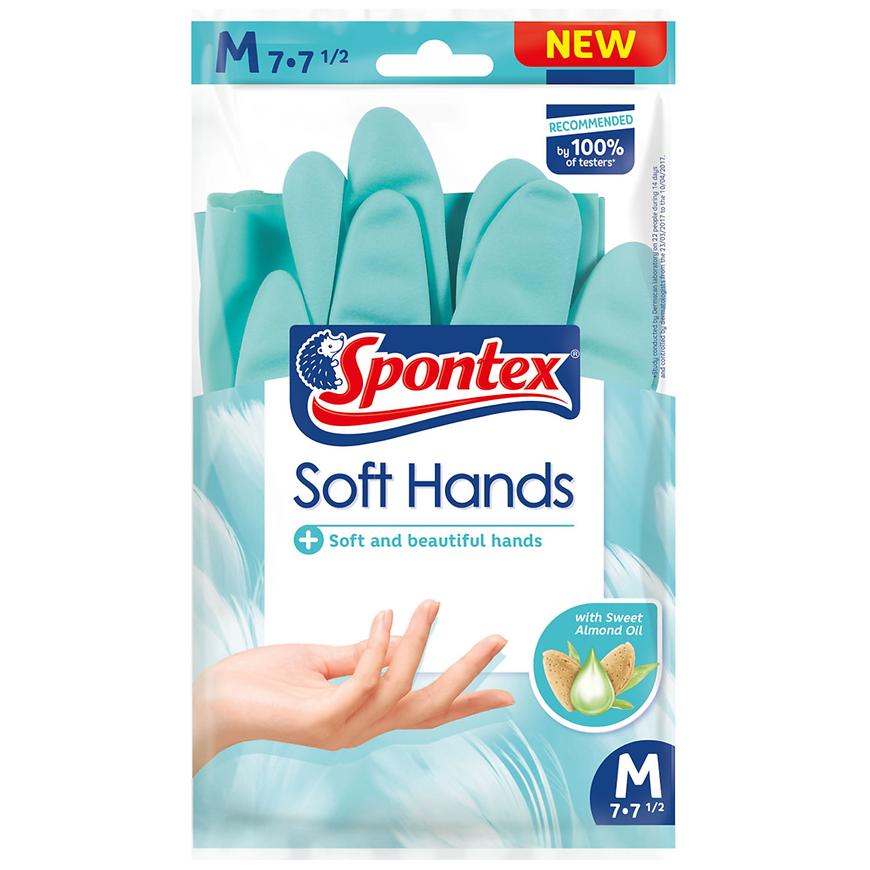 Rukavice Soft hands s mandlovým olejem latex M BAUMAX