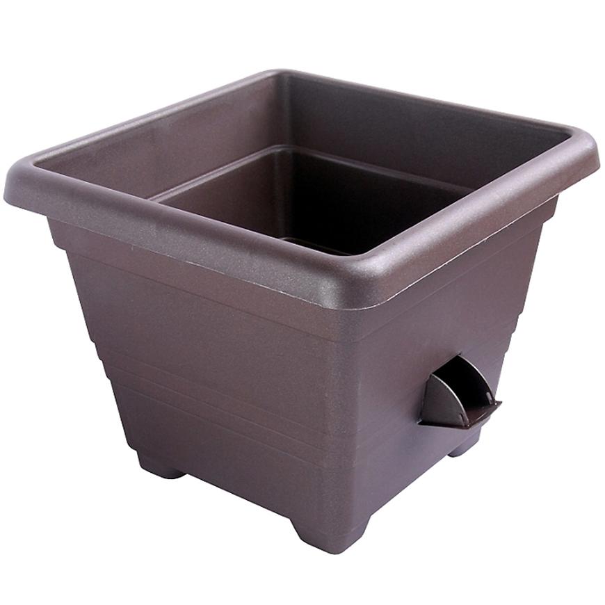Samozavlažovaci květináč Bergamot 25 x 25 chocolade BAUMAX