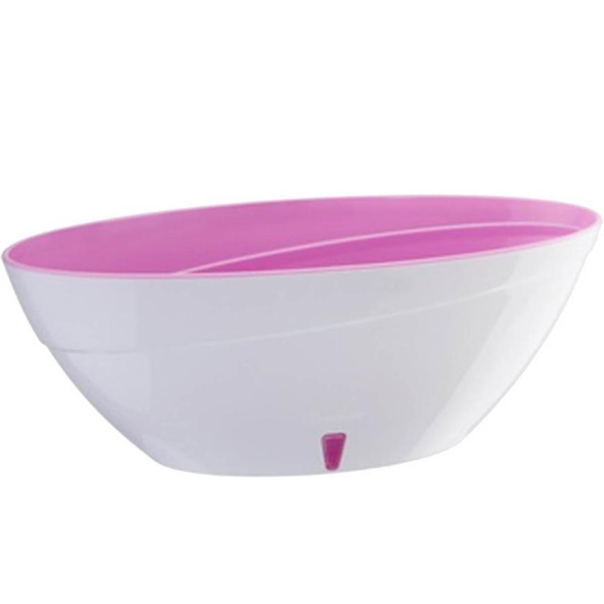 Samozavlažovací truhlík Calipso 24cm - 2 l bílá/levandulová s vodoznakem BAUMAX