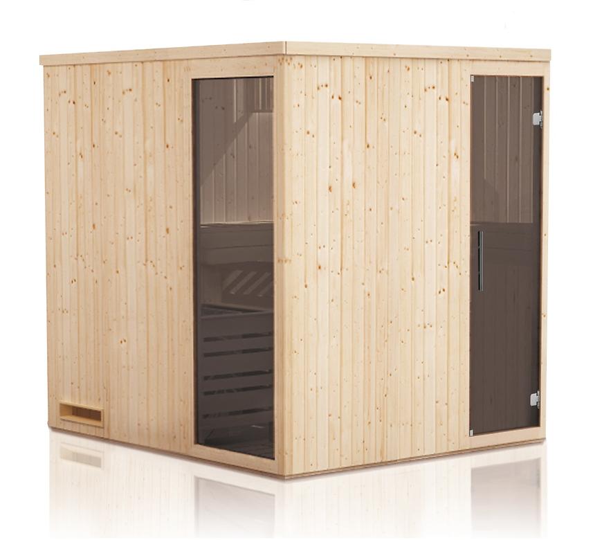 Sauna PERHE 2018 s oknem BAUMAX