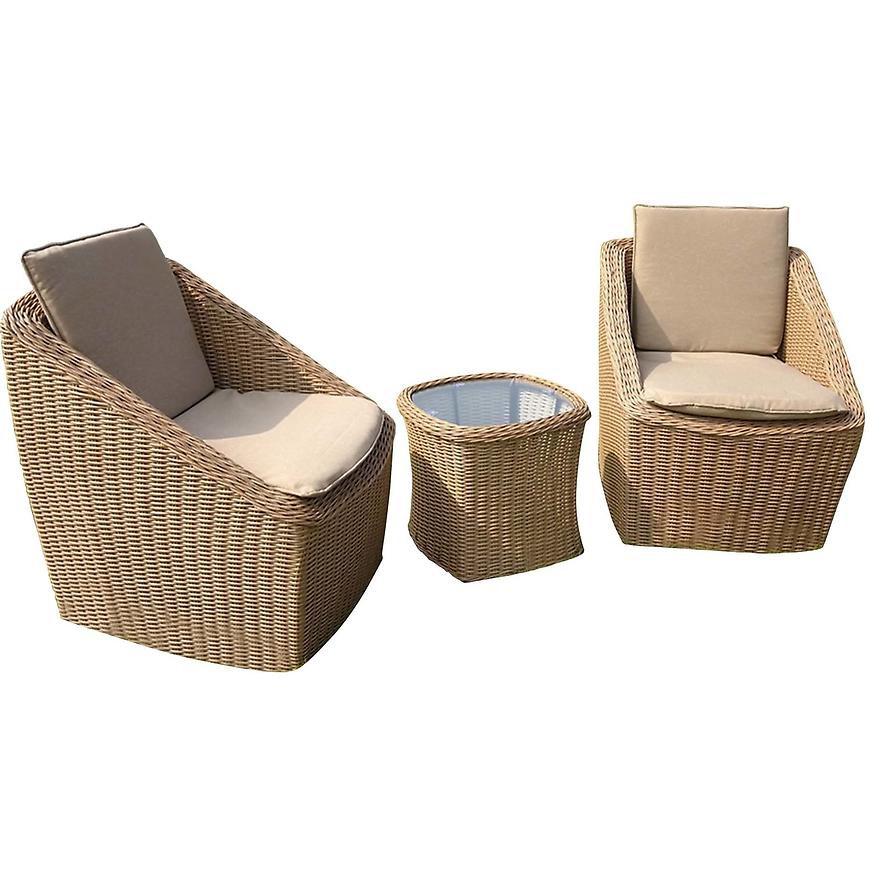 Sedací souprava kávová 2 + 1 - hnědá BAUMAX