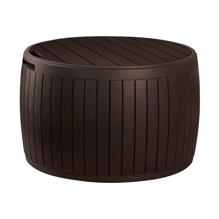 Sedák s úschovným prostorem kulatý 140l wood hnědý BAUMAX