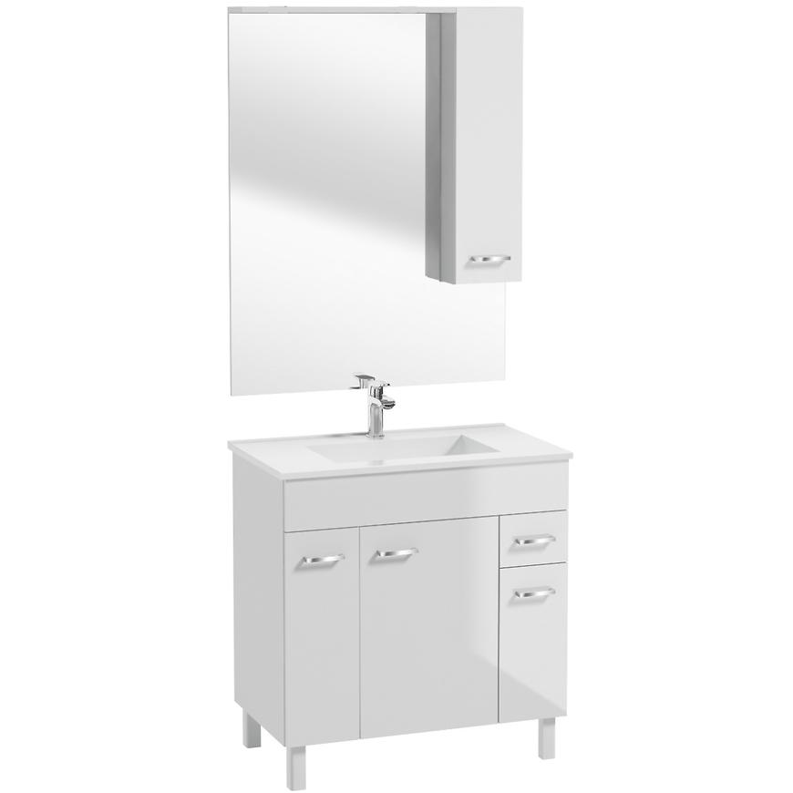 Sestava koupelnová catania d80 a zrcadlo s osvětlením BAUMAX