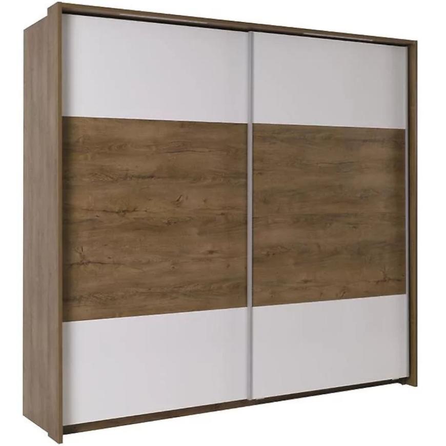 Skříň Latika 230 cm dub burgund/bílá BAUMAX