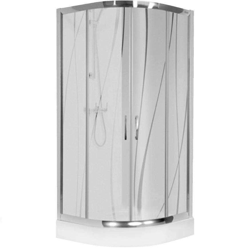 Sprchový kout čtvrtkruhový kp4/tx5b 80/190 w15 sb+bpza 2el glass protec SANPLAST