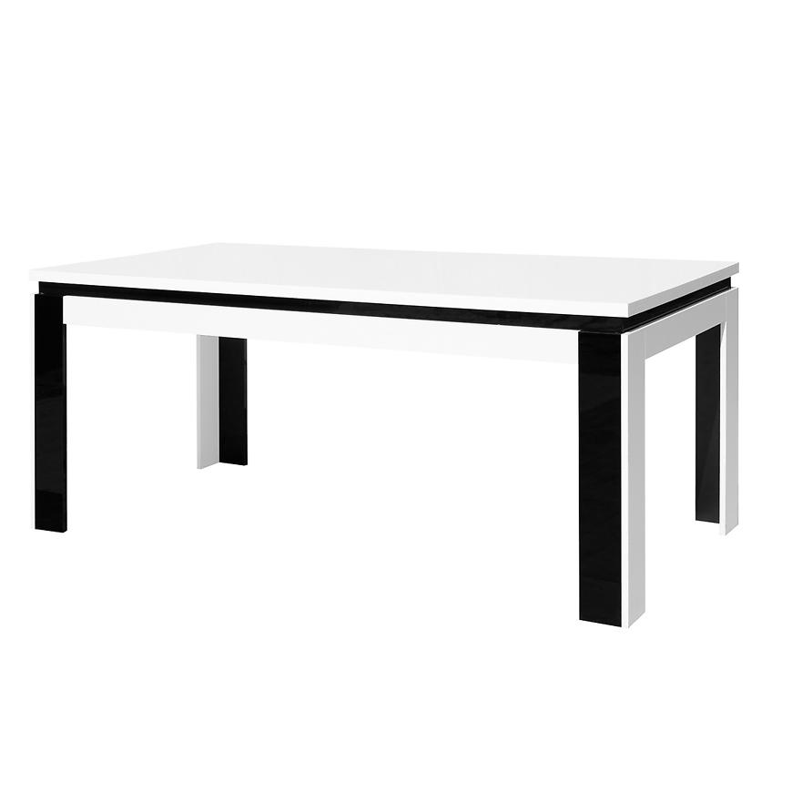 Stůl Linn 06 bílo-černý / lesklý BAUMAX