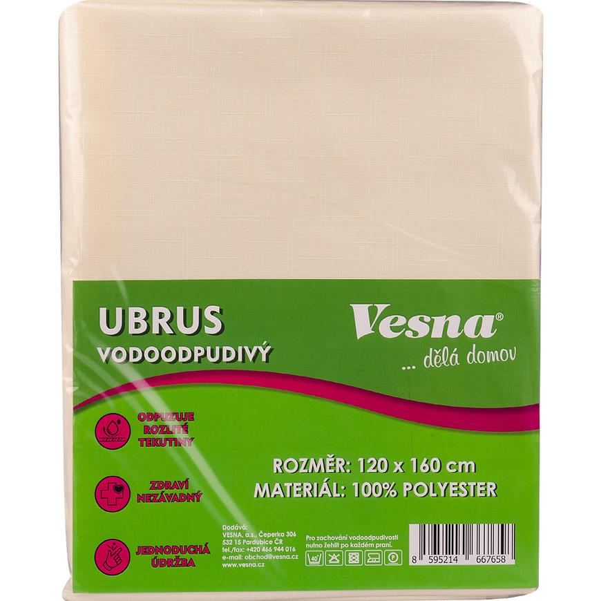 Ubrus 120x160 vodoodpudivá úprava smetanová VESNA