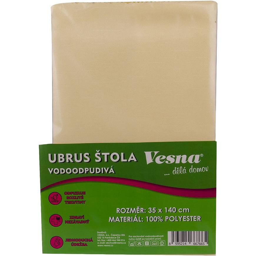 Ubrus štola 35x140 vodoodpudivá úprava smetanová VESNA