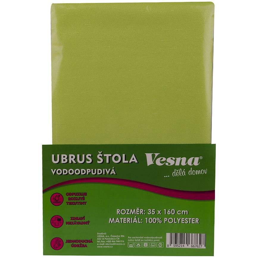 Ubrus štola 35x160 vodoodpudivá úprava sv. zelená VESNA
