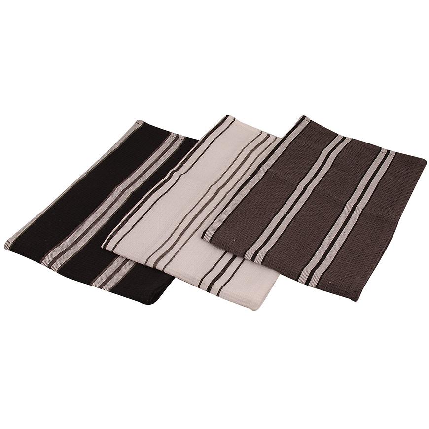 Utěrka Kaja 45x70 černá set 3 ks VESNA