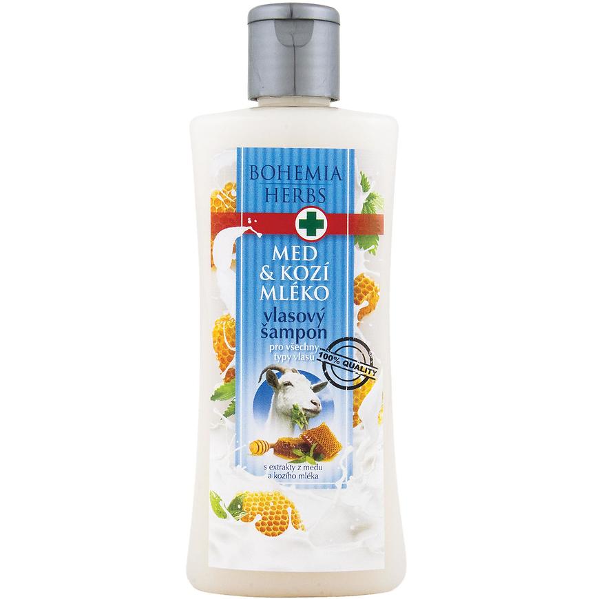 Vlasový šampon s extrakty z medu a kozího mléka 250 ml BOHEMIAGIFTS