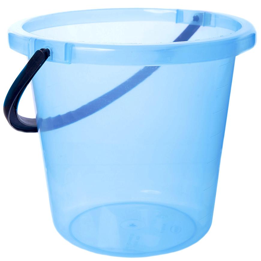 Vědro 8l průhledný modrá BAUMAX
