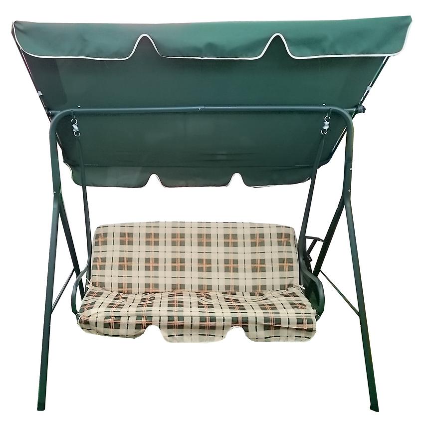 Zahradní houpačka béžovo-zelená kostkovaná BAUMAX