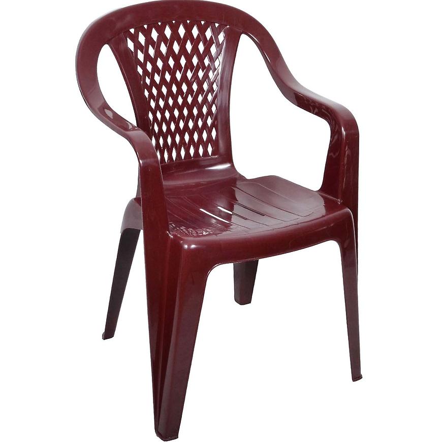 Zahradní křeslo Diament nízké opěradlo bordó BAUMAX