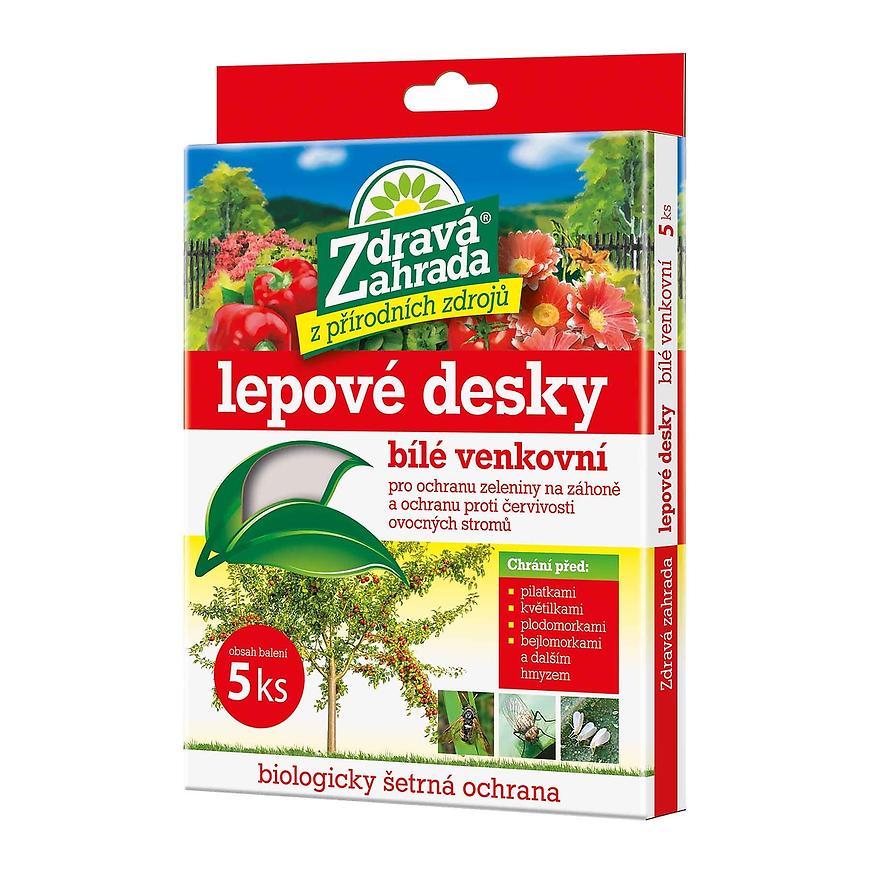 Zdravá zahrada bílé lepové desky – exteriérové 5 ks BAUMAX