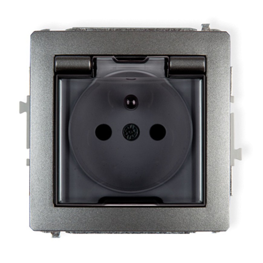 Zásuvka vodotěsná grafit d dgpb-1z BAUMAX