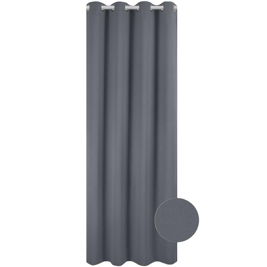 Závěs ZITA 140X250 19866 Blackout tmavě šedá LASHER