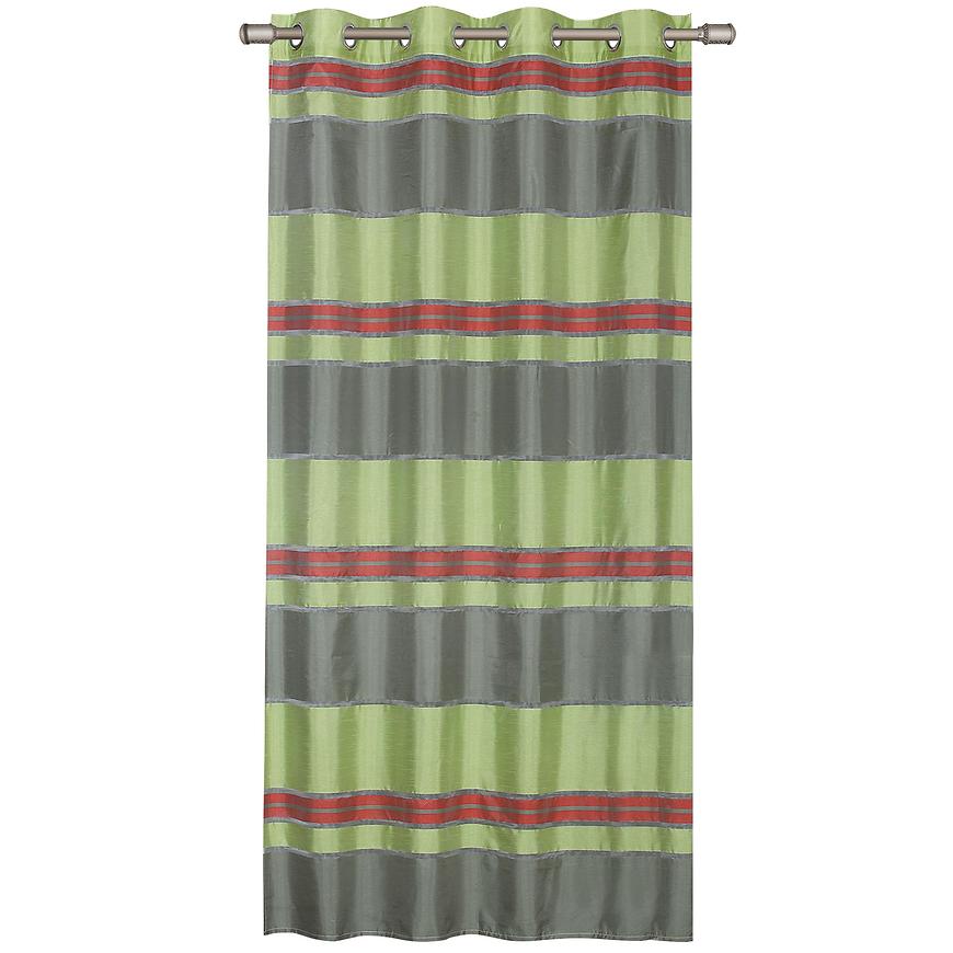 Závěs s kroužky Sage 140x250 zelený BAUMAX