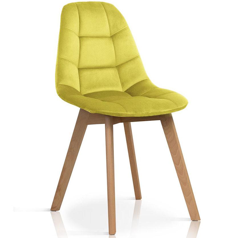 Židle Westa Velvet žlutý BAUMAX