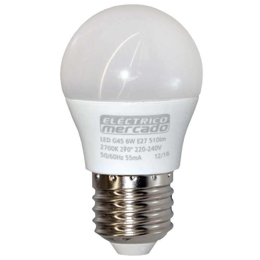 Žárovka LED EM 6W G45 E27 2700K BAUMAX