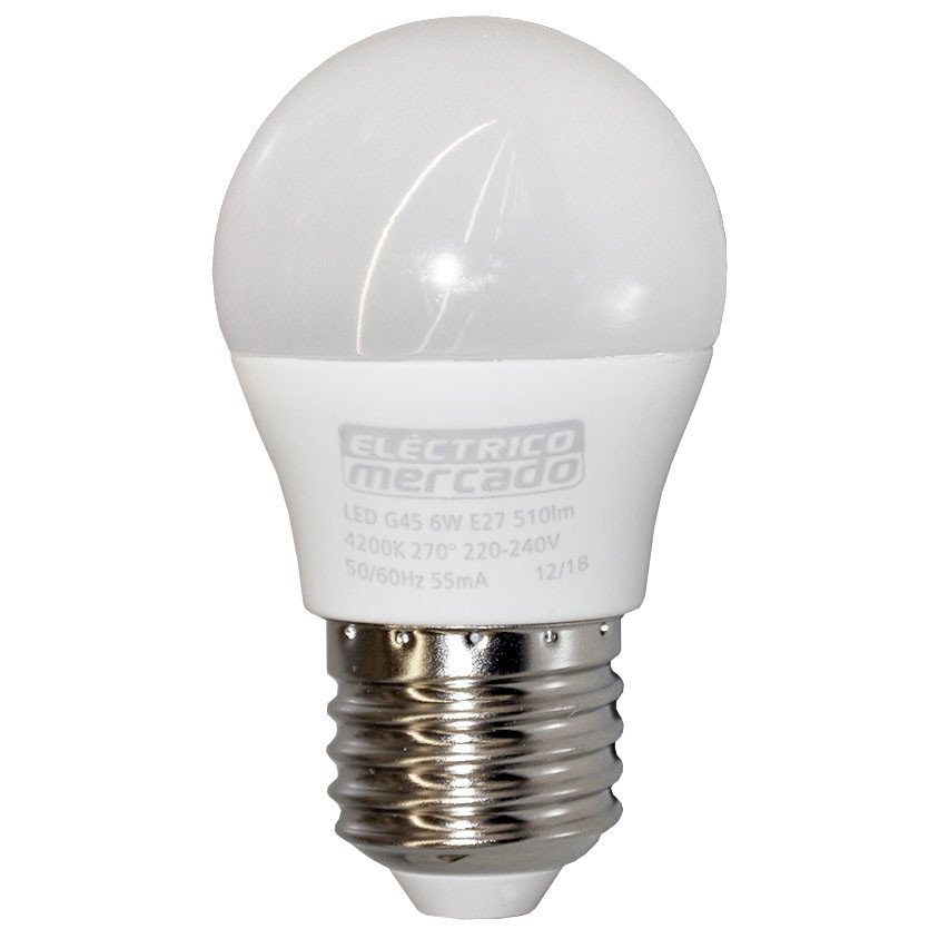 Žárovka LED EM 6W G45 E27 4200K BAUMAX