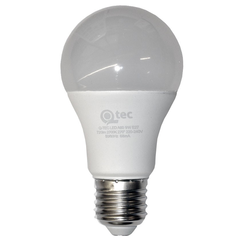 Žárovka LED QTEC A60 9W E27 2700K BAUMAX