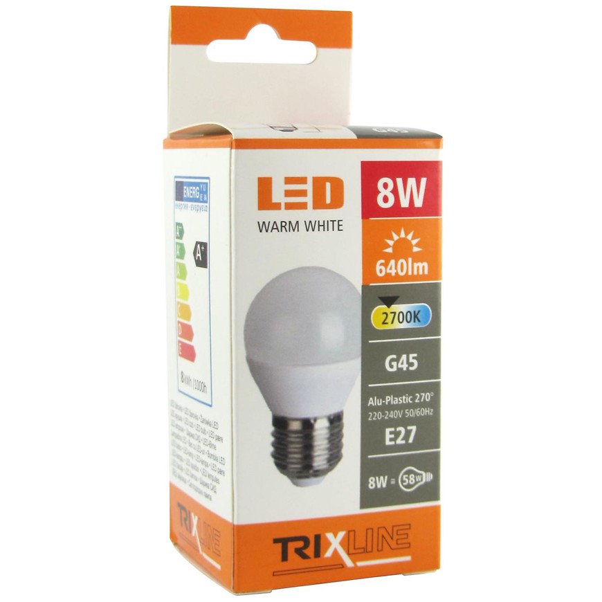Žárovka TR LED G45 8W 2700K 640lm E27 BAUMAX