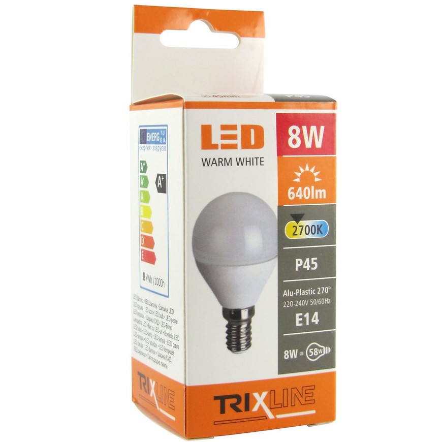 Žárovka TR LED P45 8W 2700K 640lm E14 BAUMAX