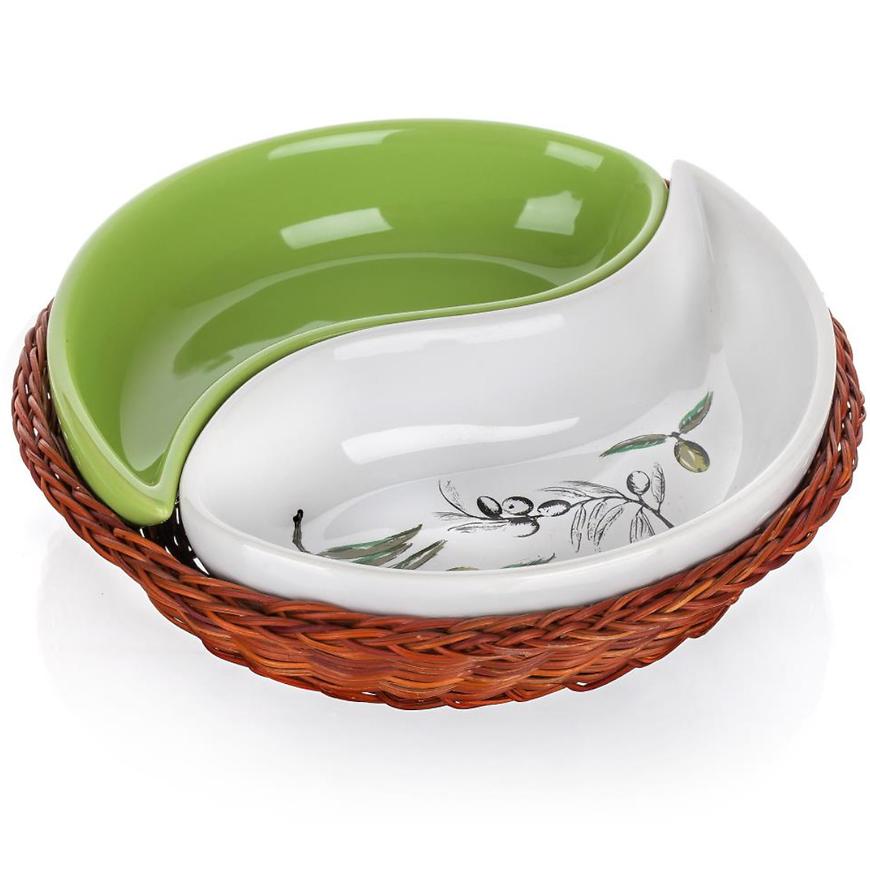 2-dílná sada misek košíku OLIVES 601720bo BAUMAX