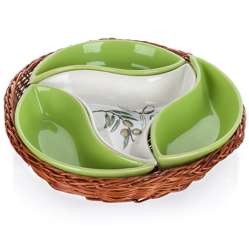 4-dílná sada.misek košíku OLIVES 601556bo BAUMAX