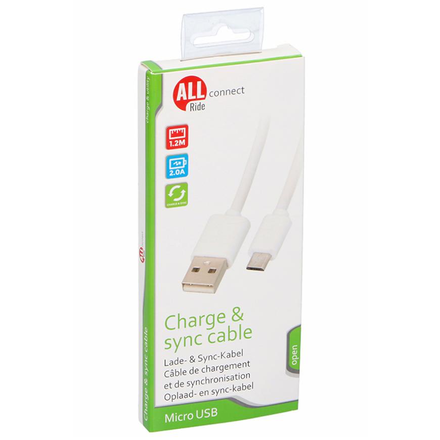 Allride Connect nabíjecí kabel micro usb 120 cm ALLRIDE