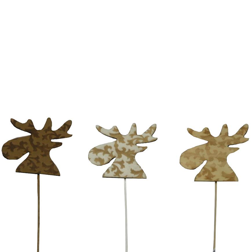 Dekorace zápich dřevěný 7cm mix 22759 BAUMAX