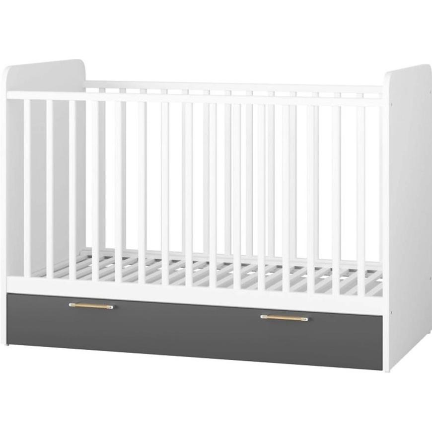 Dětská Postýlka Se Zásuvkou Picolo 14 Bílý/Šedá BAUMAX