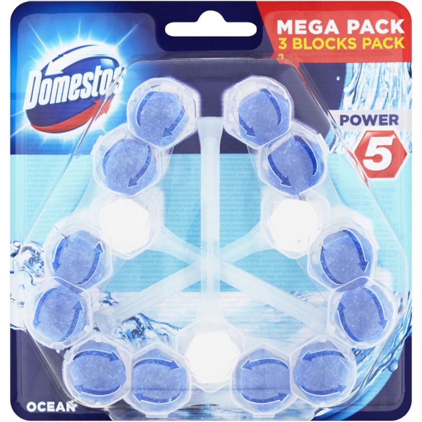 Domestos power 5 ocean 3x55g 719068 BAUMAX