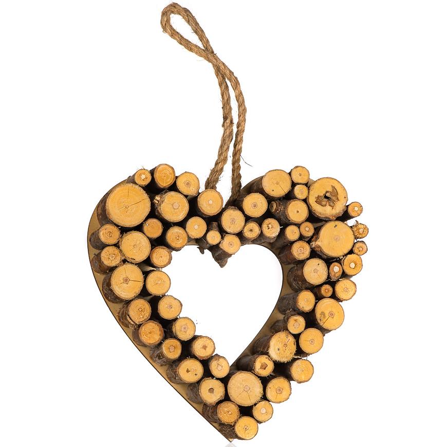 Dřevěné srdce 26 x 26 cm 63943701 BAUMAX