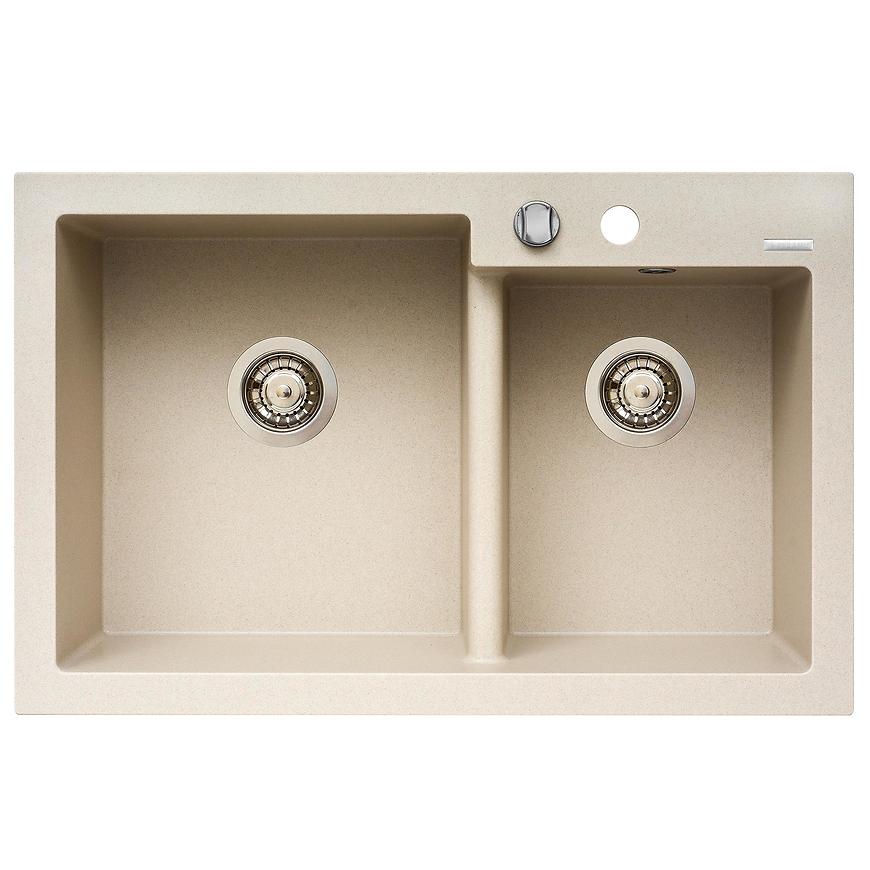 Dřez granitový Credo 790x510 béžový PYRAMIS