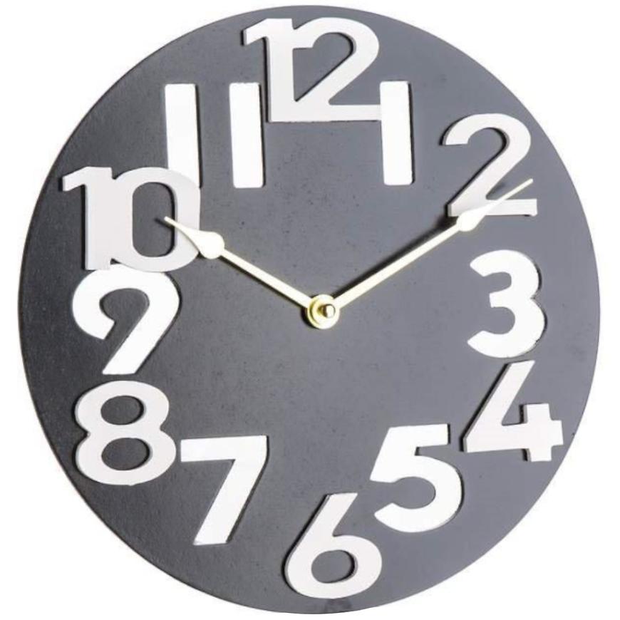 Hodiny 3D 30cm černý 65131154 BAUMAX