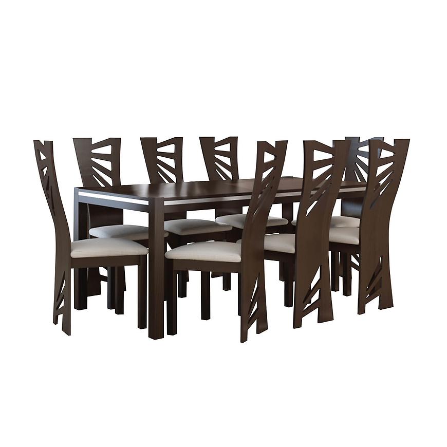 Jídelní set Aga2 1+6 Hnědý 140x80+40 BAUMAX