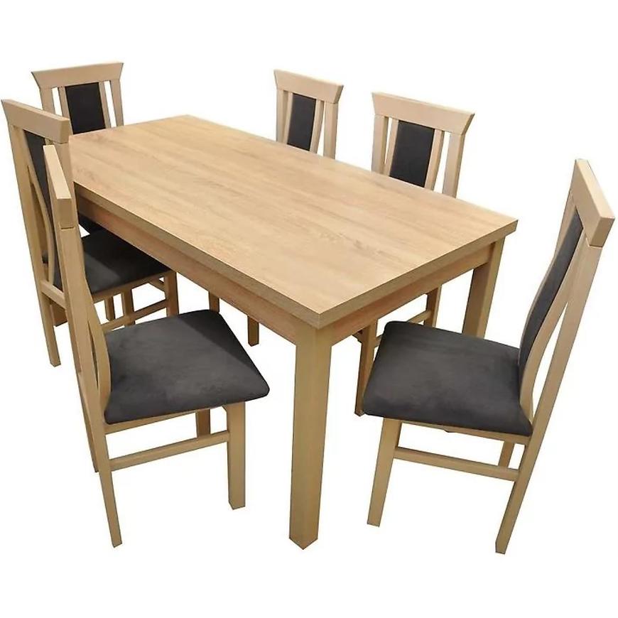 Jídelní set Alex 4 1+6 Dub Sonoma 160x80+40 BAUMAX