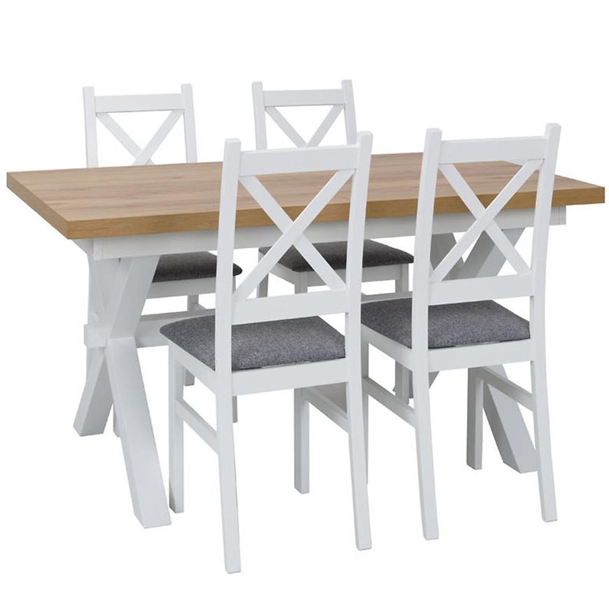 Jídelní set Alina 1+4 Bílá/Catania 145x85+40 BAUMAX