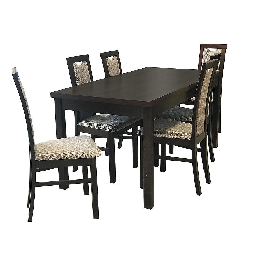 Jídelní set Basia 2 1+6 Ořech 160x80+40 BAUMAX