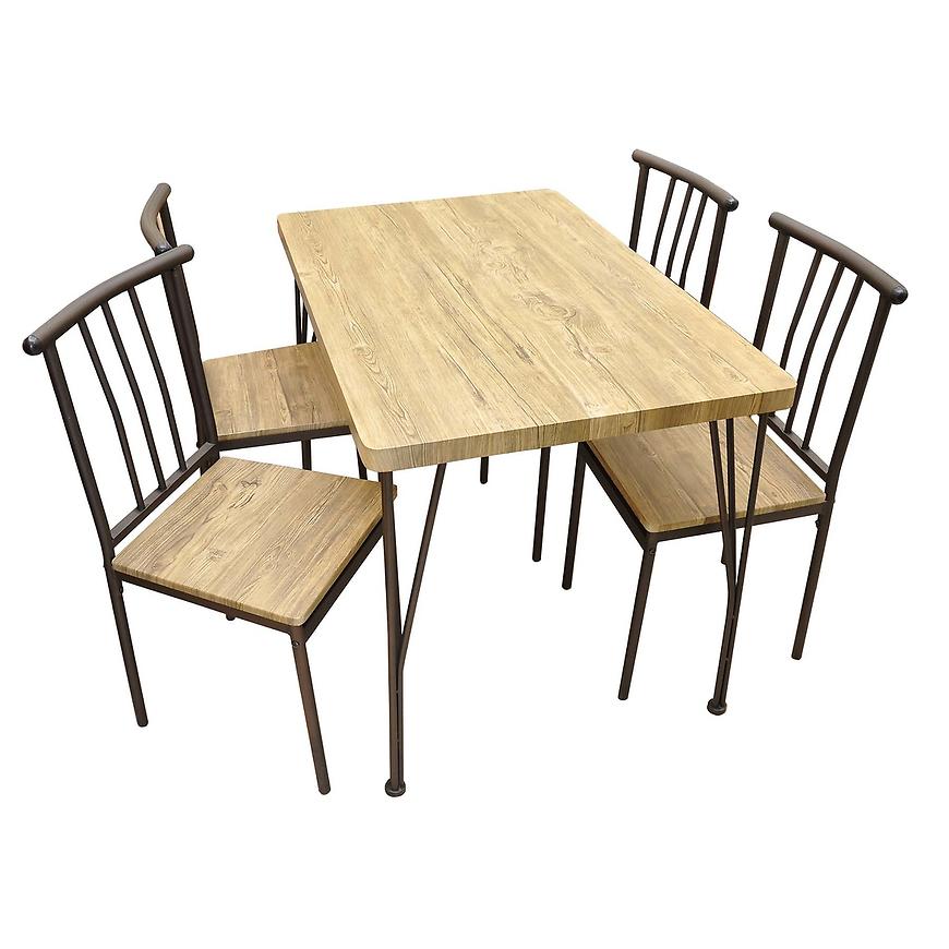 Jídelní set Bolek 1+4 Hnědý/Dub 110x70 BAUMAX