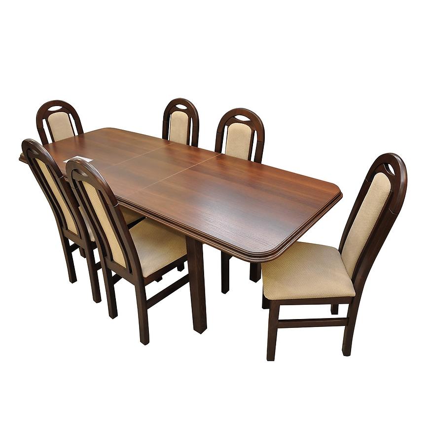 Jídelní set Daria 3 1+6 Ořech 160x80+40 BAUMAX