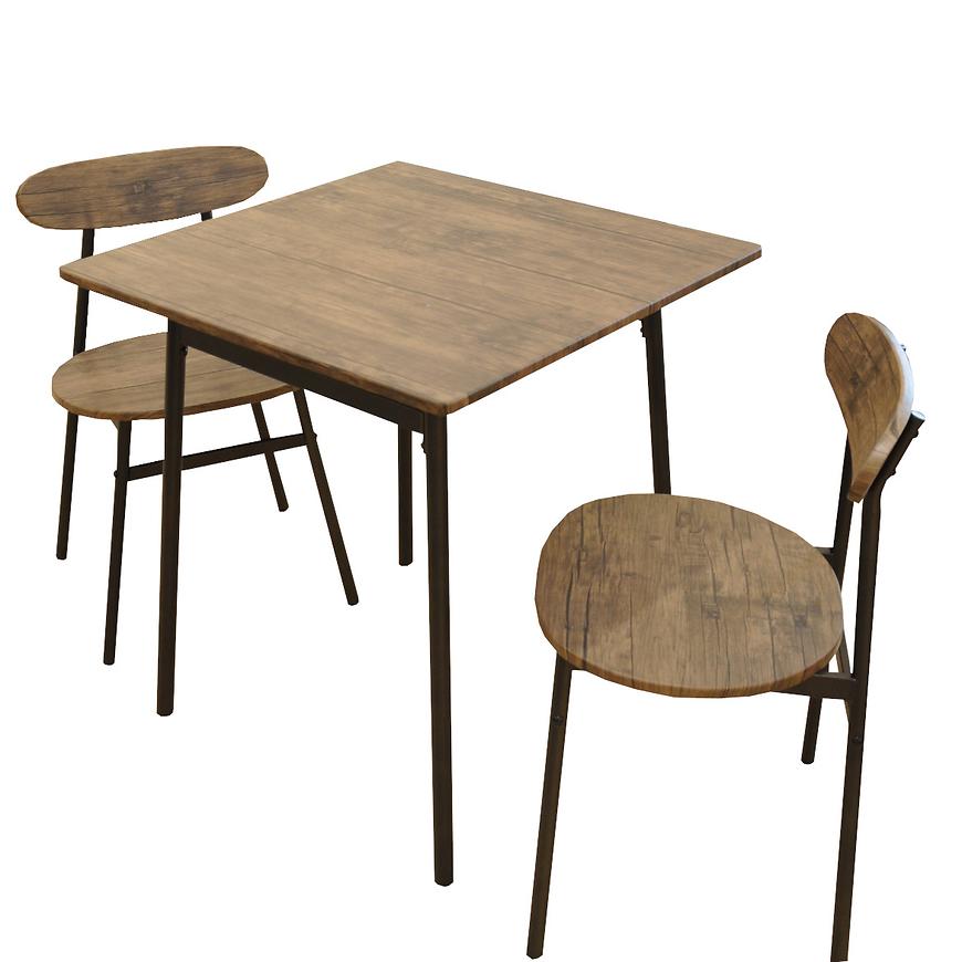 Jídelní set Lolek 1+2 Stříbrná/Višeň 70x70 BAUMAX