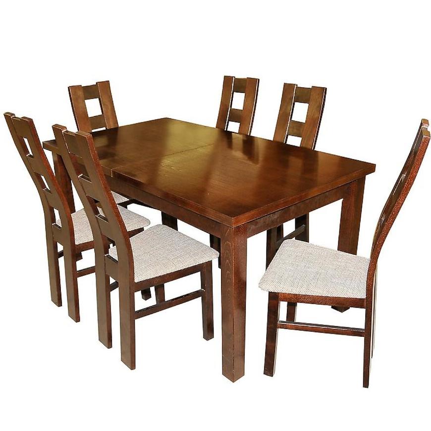 Jídelní set Oslo 1+6 Ořech 160x90+40F BAUMAX