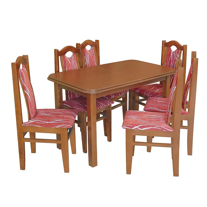 Jídelní set Viki 2 1+6 Kaštan 120x70+40 BAUMAX